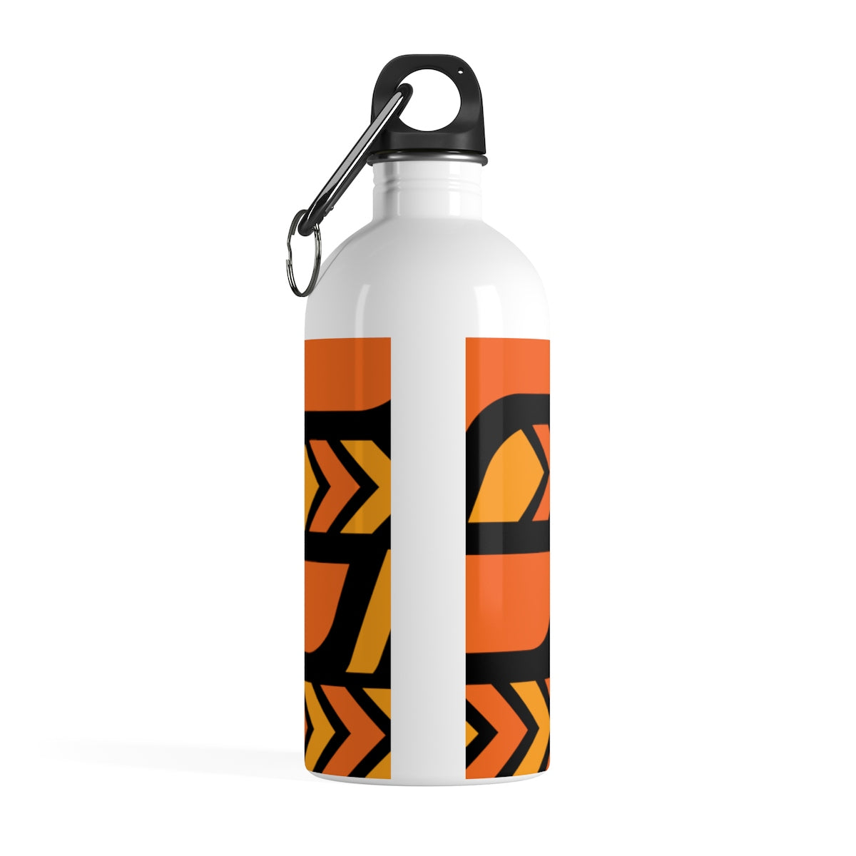 Stainless Steel Water Bottle (Black & Orange)