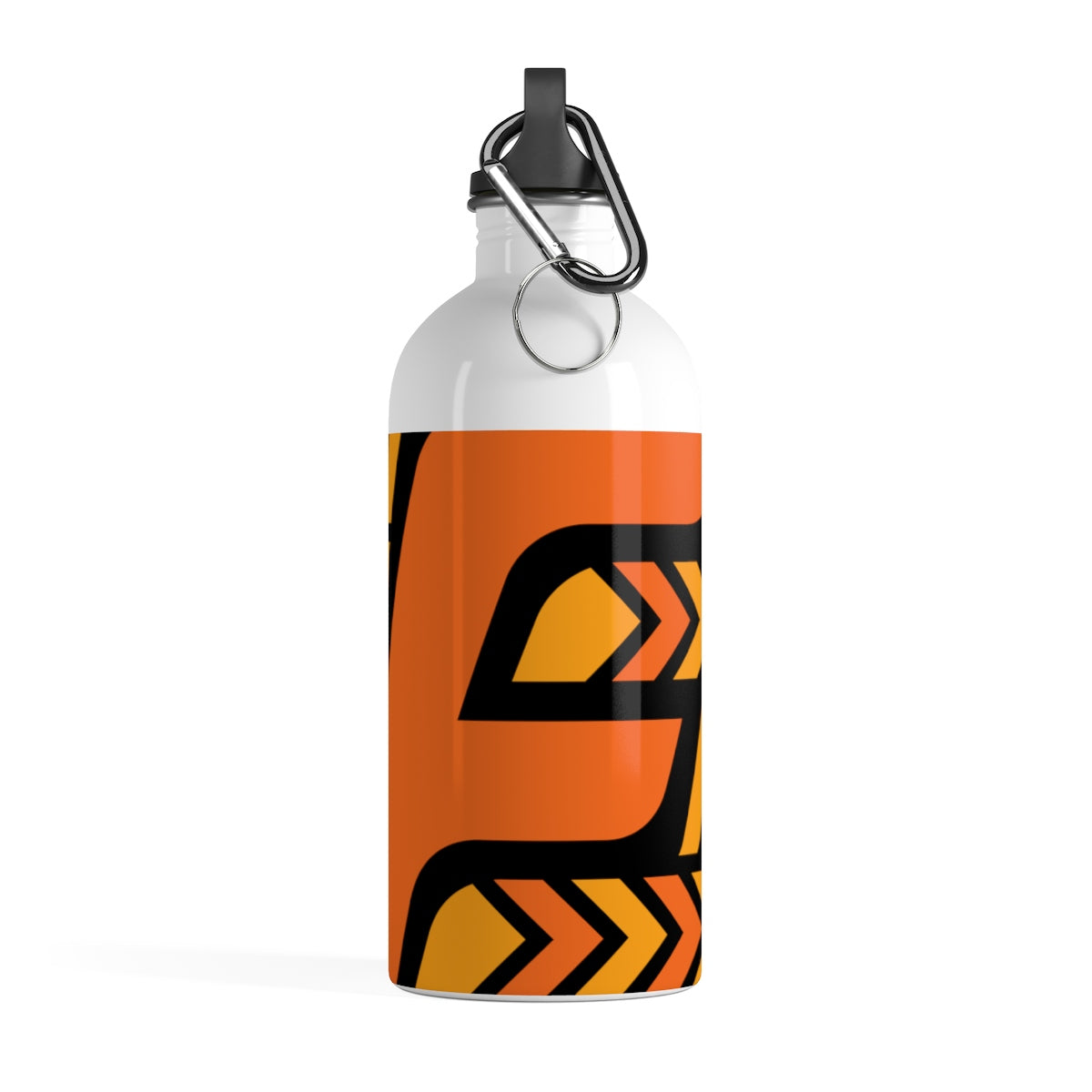 Stainless Steel Water Bottle (Black & Orange)