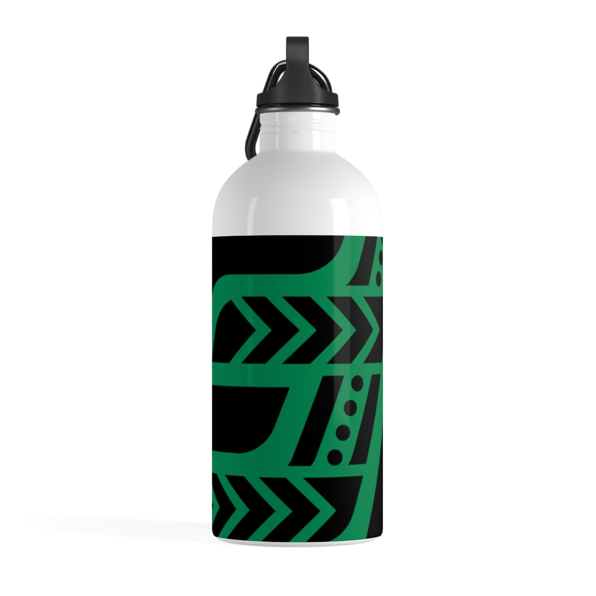 Stainless Steel Water Bottle (Black & Green)