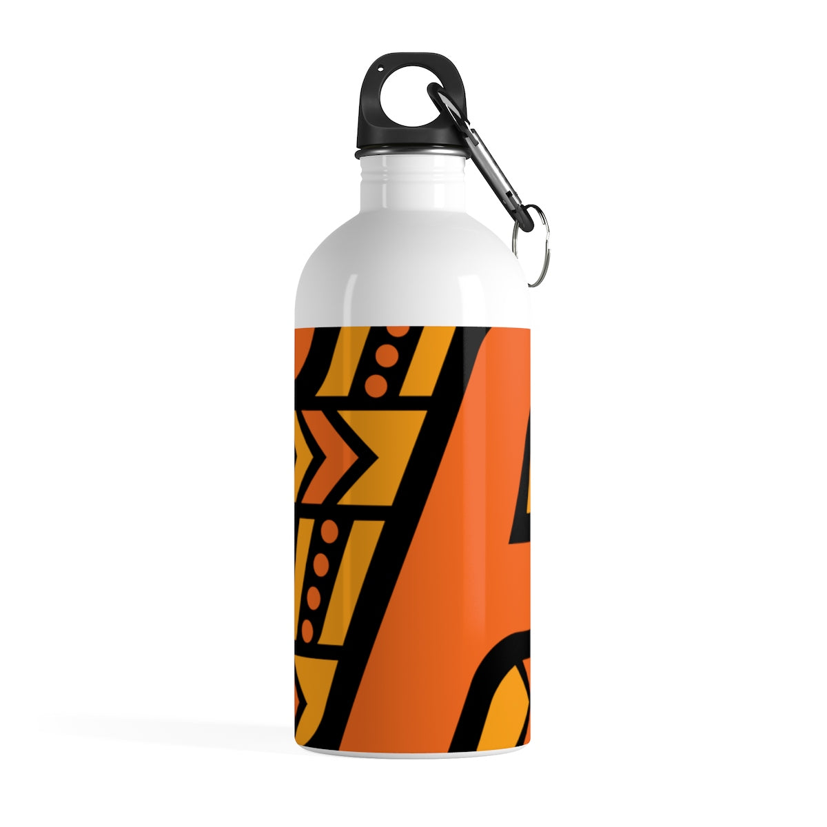 Stainless Steel Water Bottle (Black & Orange)