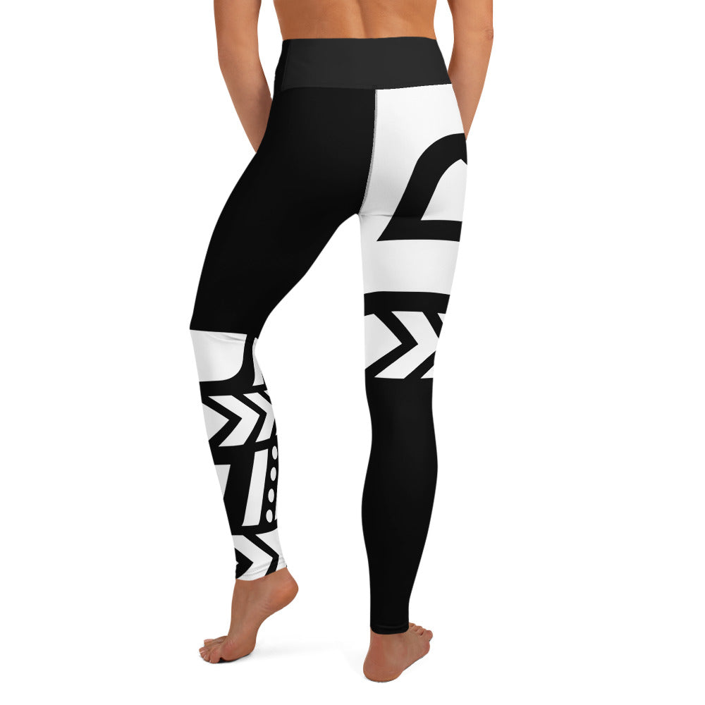 Raised Waist Leggings (ST-Black & White)