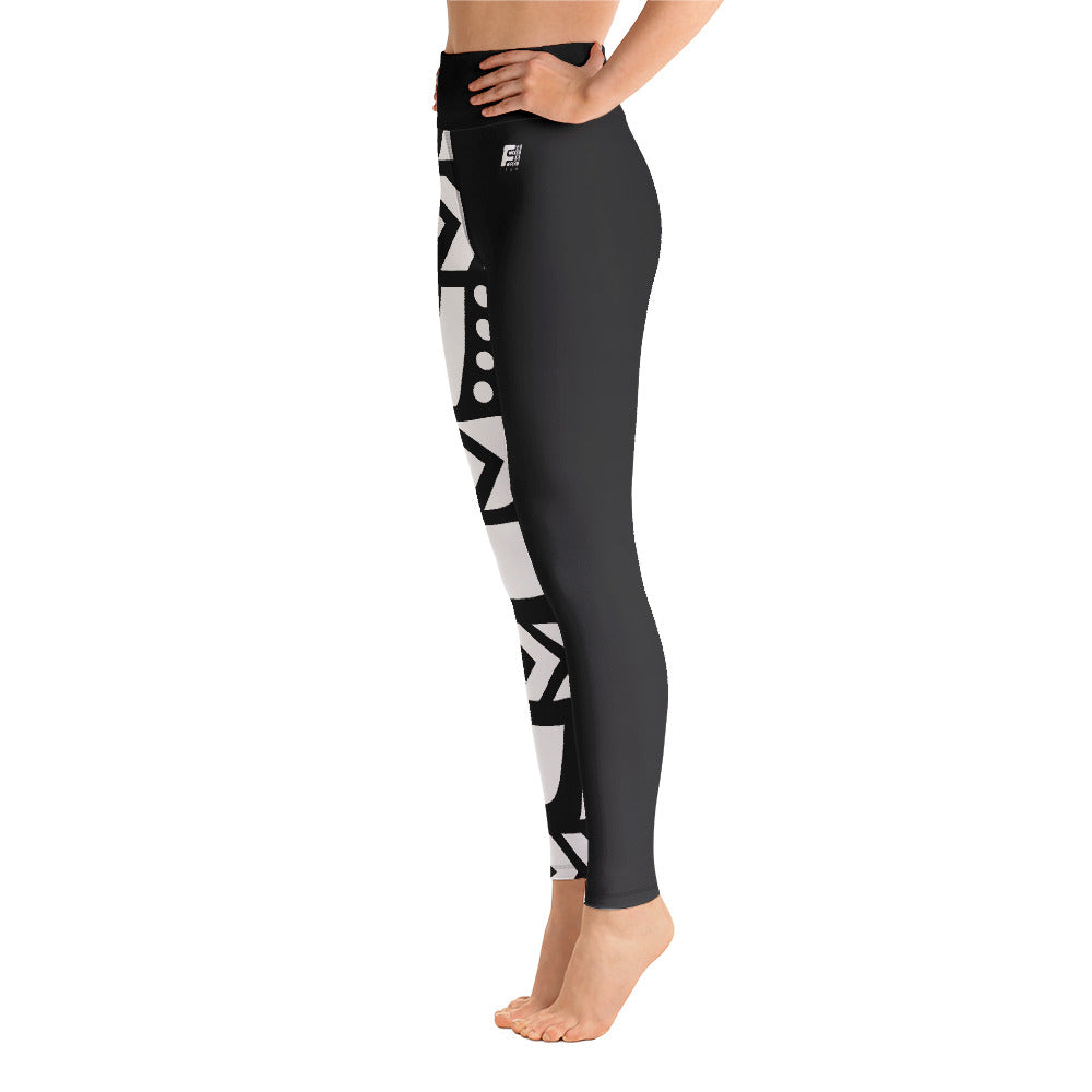 Raised Waist Leggings (SL-Black & White)