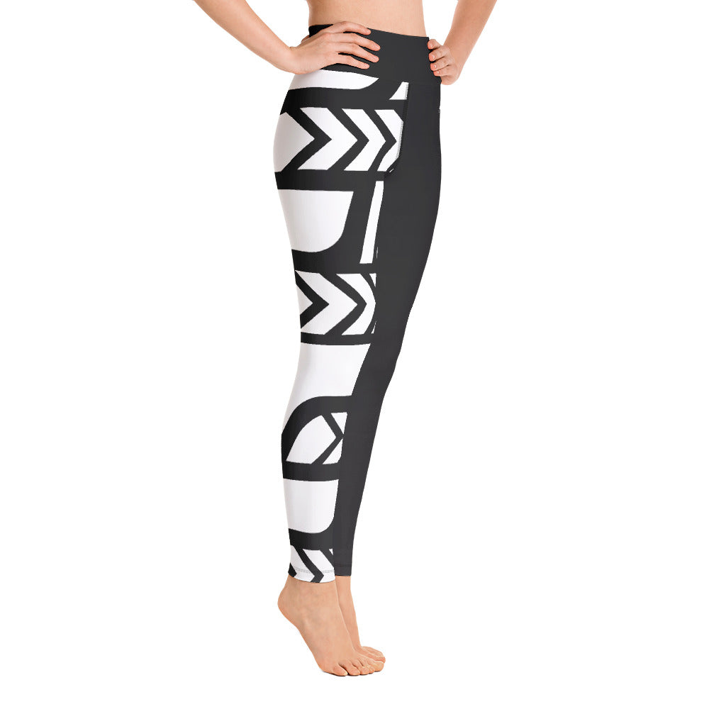 Raised Waist Leggings (SL-Black & White)