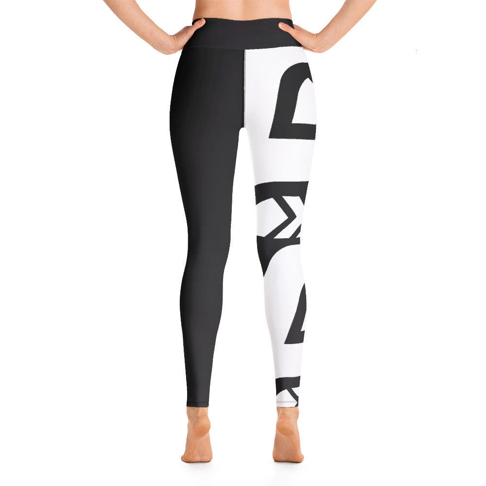 Raised Waist Leggings (SL-Black & White)
