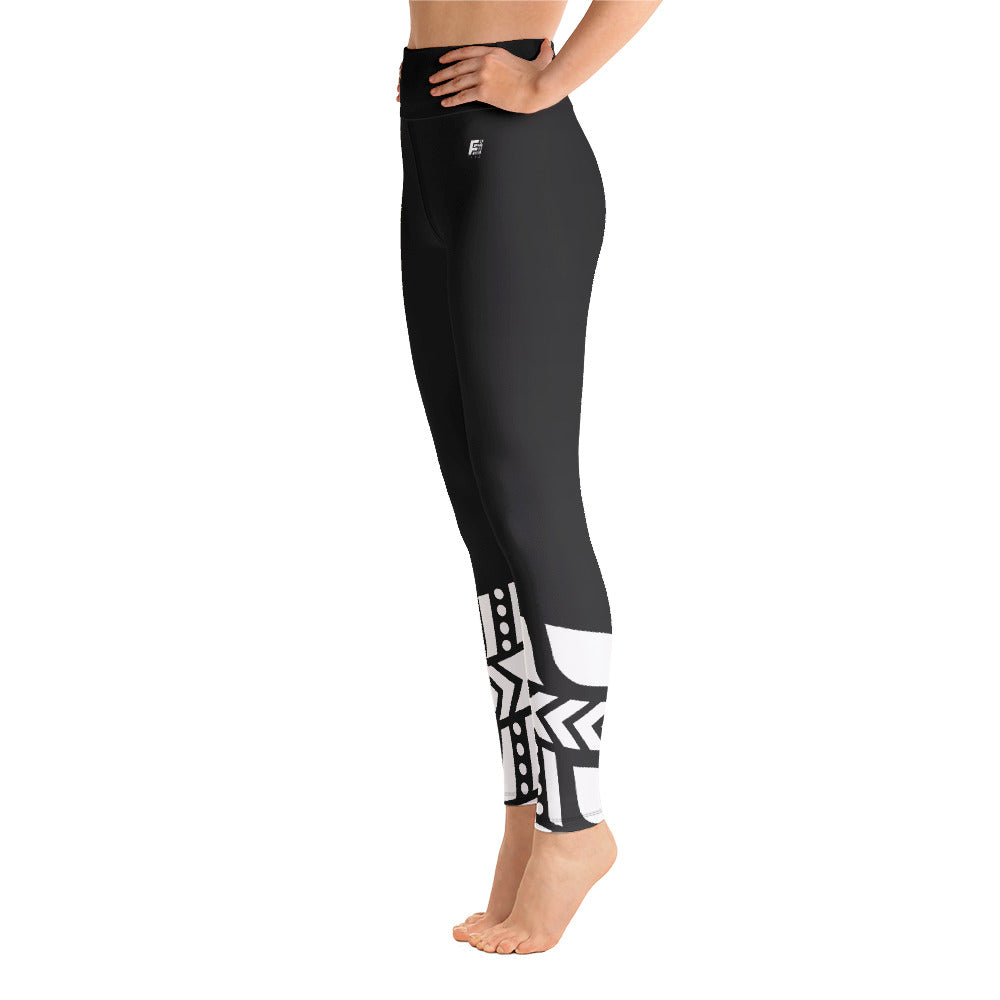 Raised Waist Leggings (LL-Black/White)