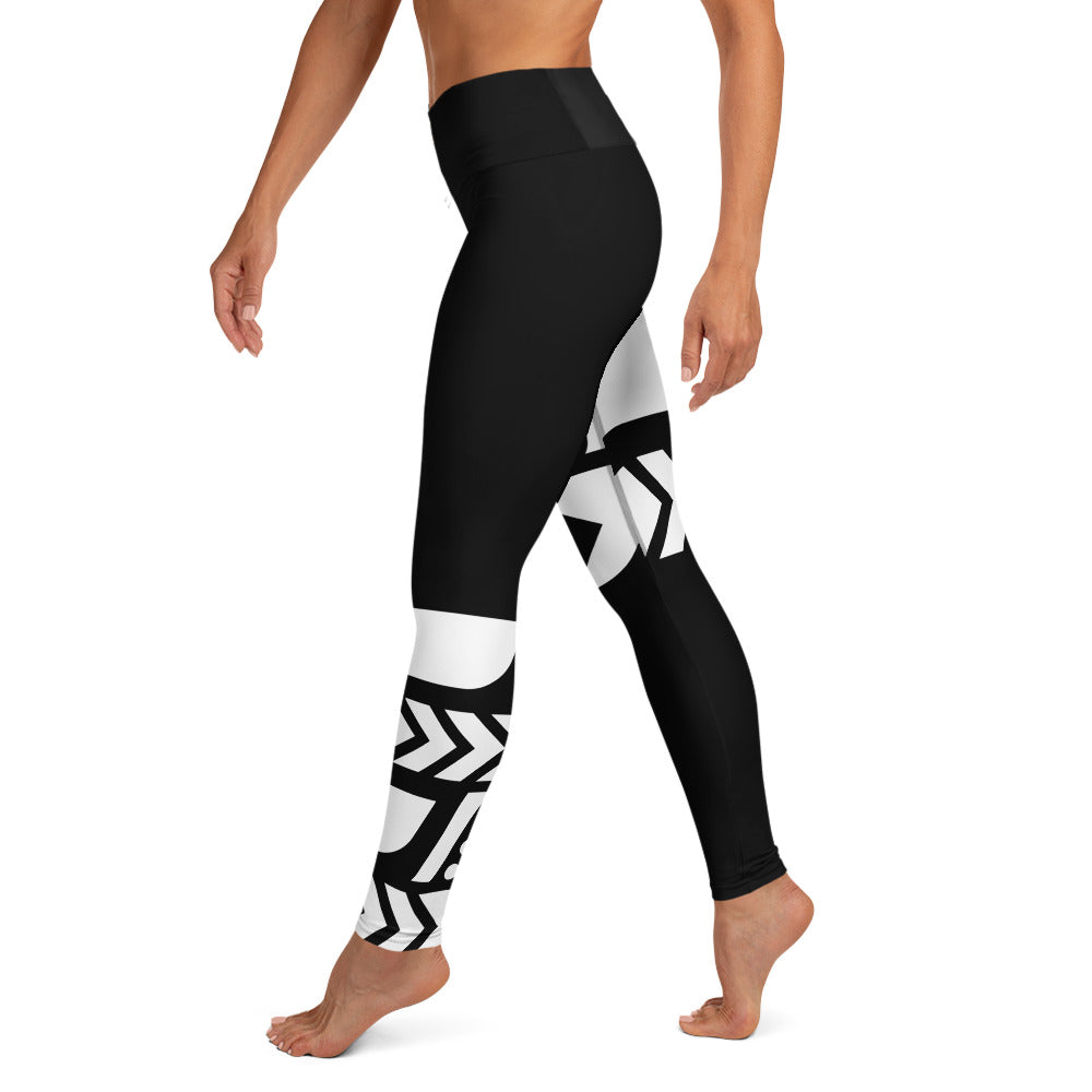 Raised Waist Leggings (ST-Black & White)